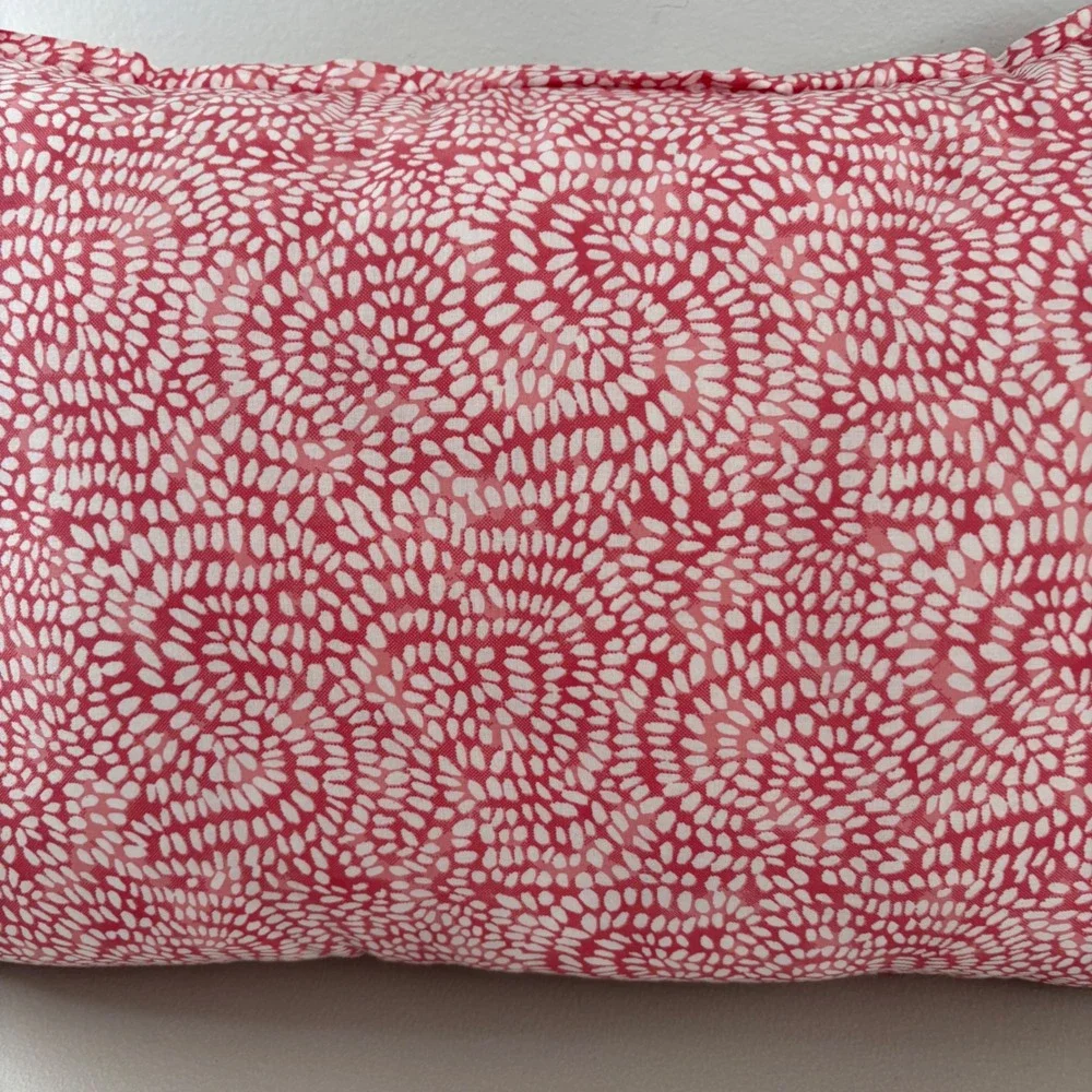 Handmade Kantha Quilted Floral Block Print Reversible Decorative Pillow Cottage